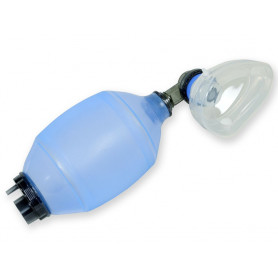 Silicone resuscitator with facemask adult