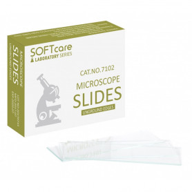 Soft microscope glass slides (unground edges)