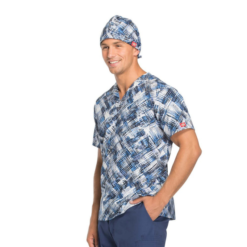 Dickies 501 Scrub Hat White/Blue