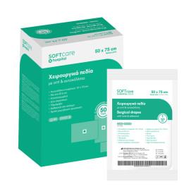 SOFTcare surgical drapes with hole 50cm x 75cm (1 pcs)