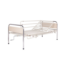 Νοσοκομειακό κρεβάτι χειροκίνητο μονόσπαστο μπεζ 0810069