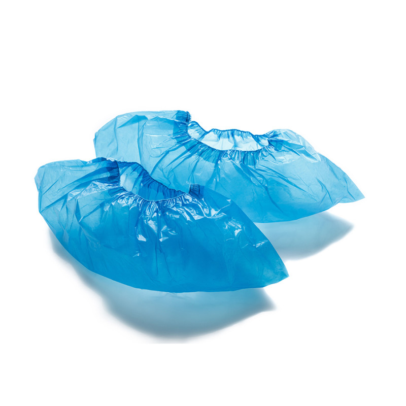 PE disposable shoe covers blue (100 pcs)