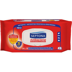 Septona Refresh antibacterial hand wipes 75% ethanol (60 pcs)