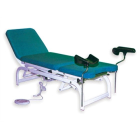 Gynecological examination bed blue