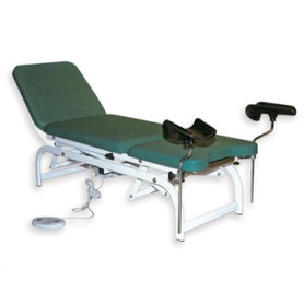 Gynecological examination bed green